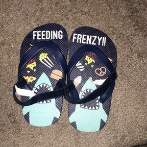 Children’s place shark flip flops